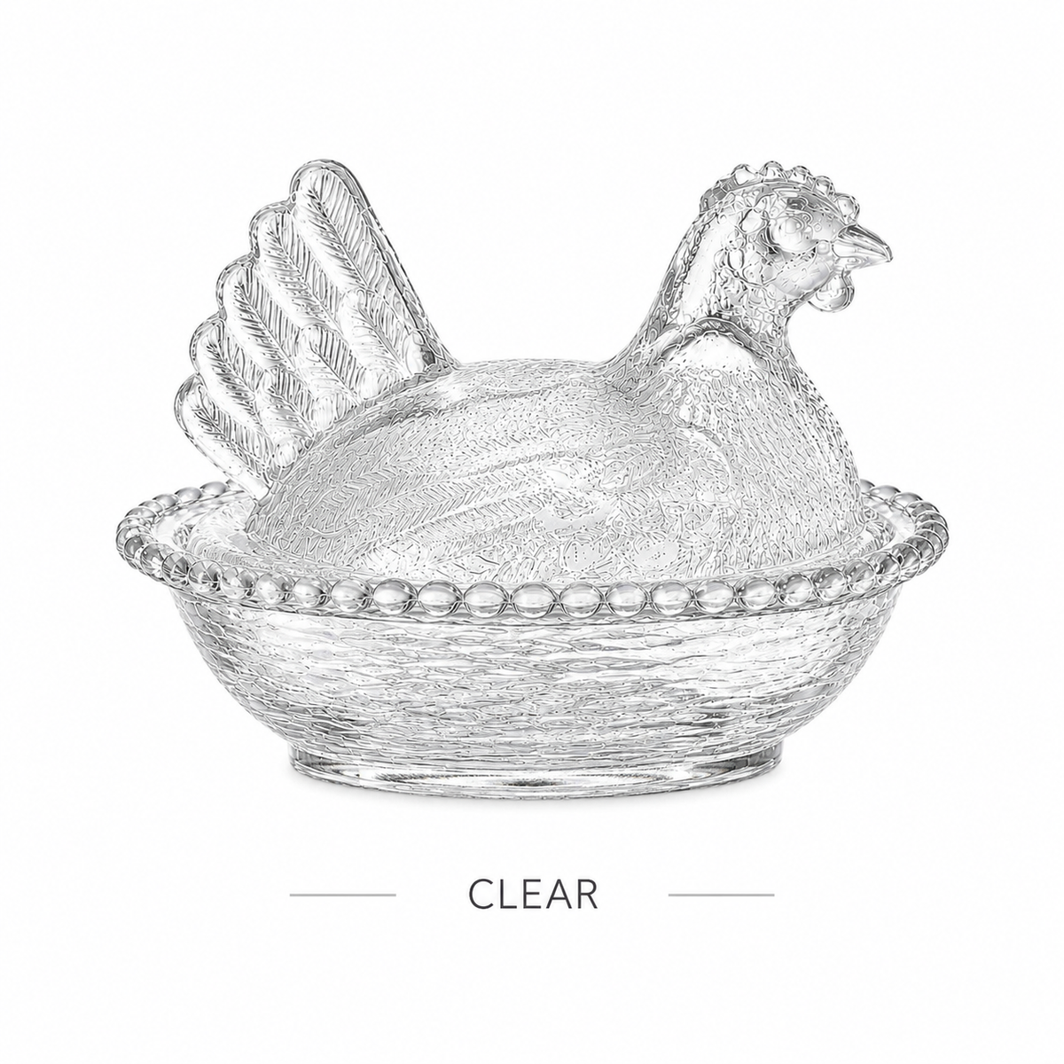 Alerra® Vintage Hen on Nest Glass Dish