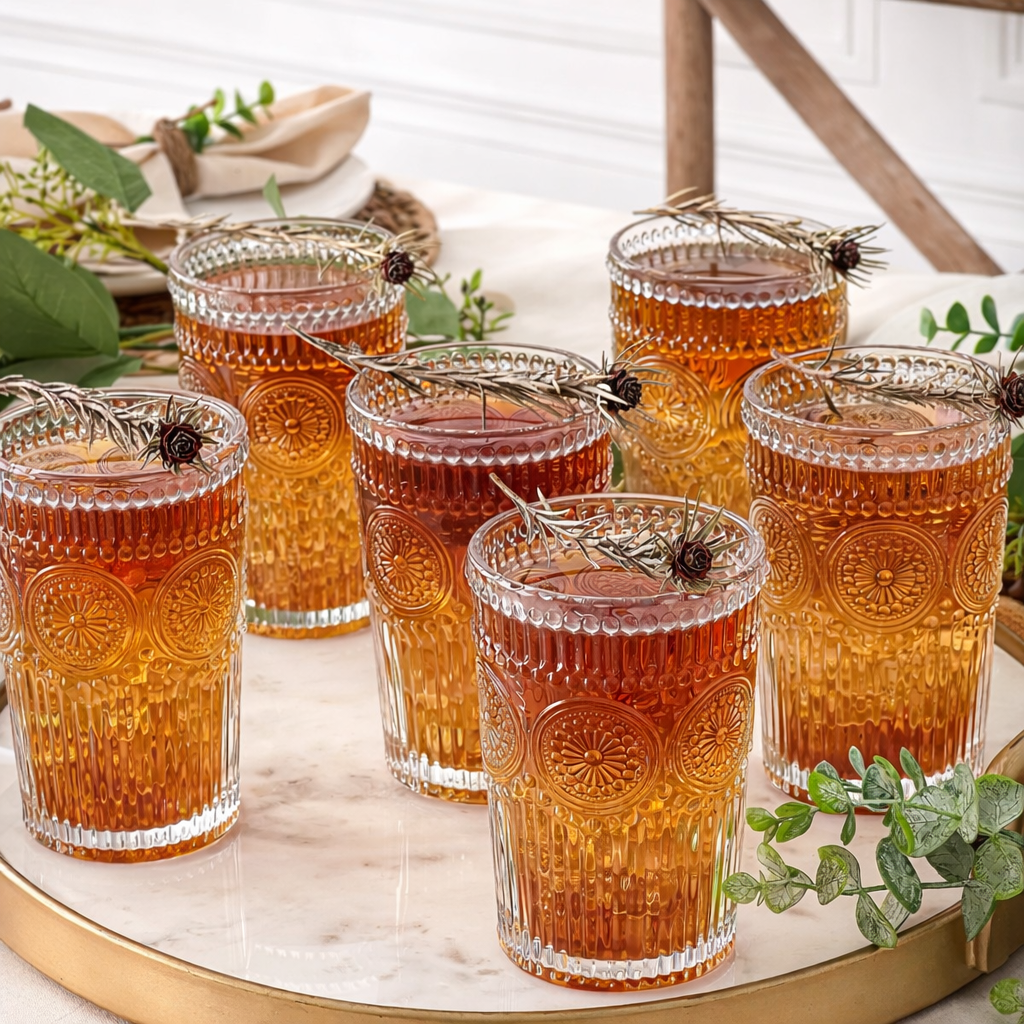 Alerra Sunstone 13 Oz Vintage Glassware Set (Set of 2)