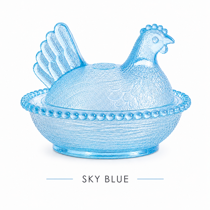 Alerra® Vintage Hen on Nest Glass Dish