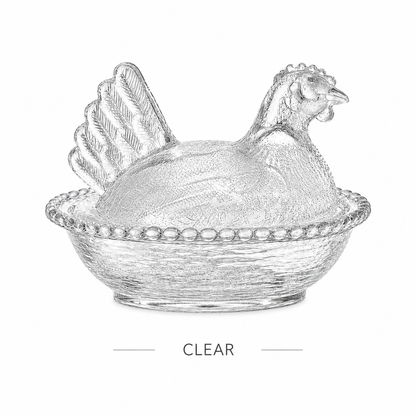 Alerra® Vintage Hen on Nest Glass Dish