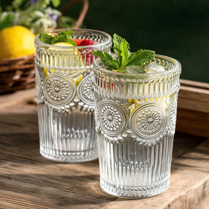 Alerra Sunstone 13 Oz Vintage Glassware Set (Set of 2)