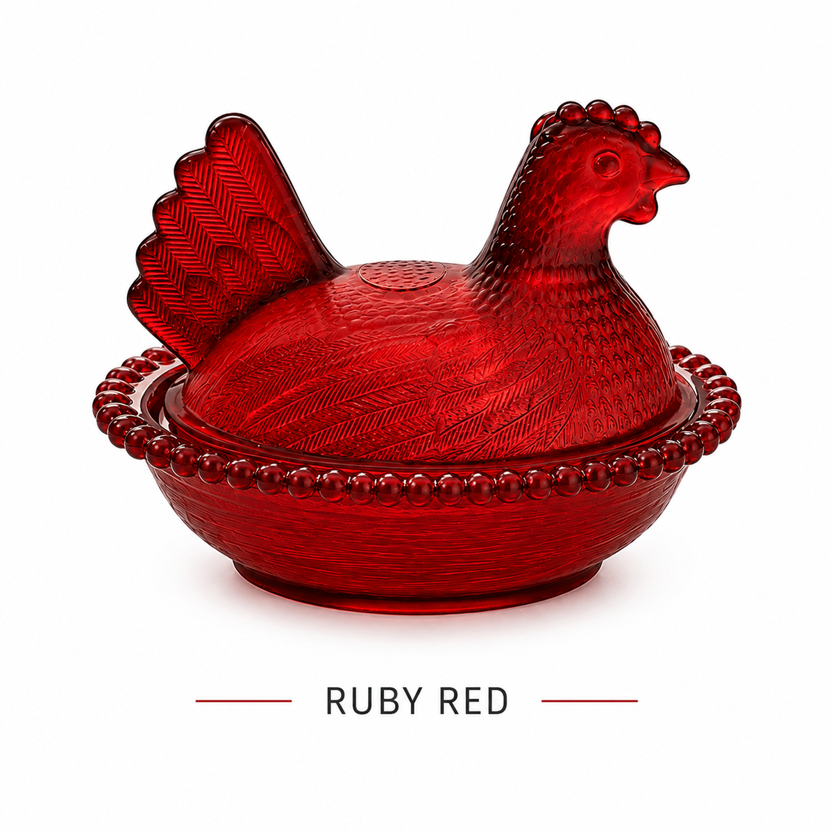 Alerra® Vintage Hen on Nest Glass Dish