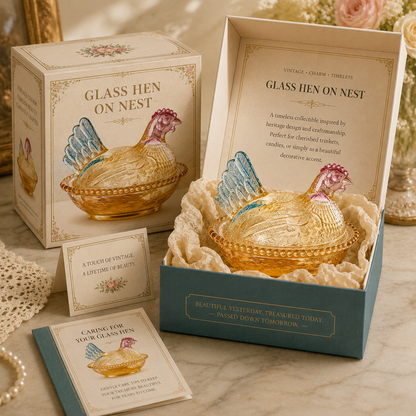 Alerra® Vintage Hen on Nest Glass Dish