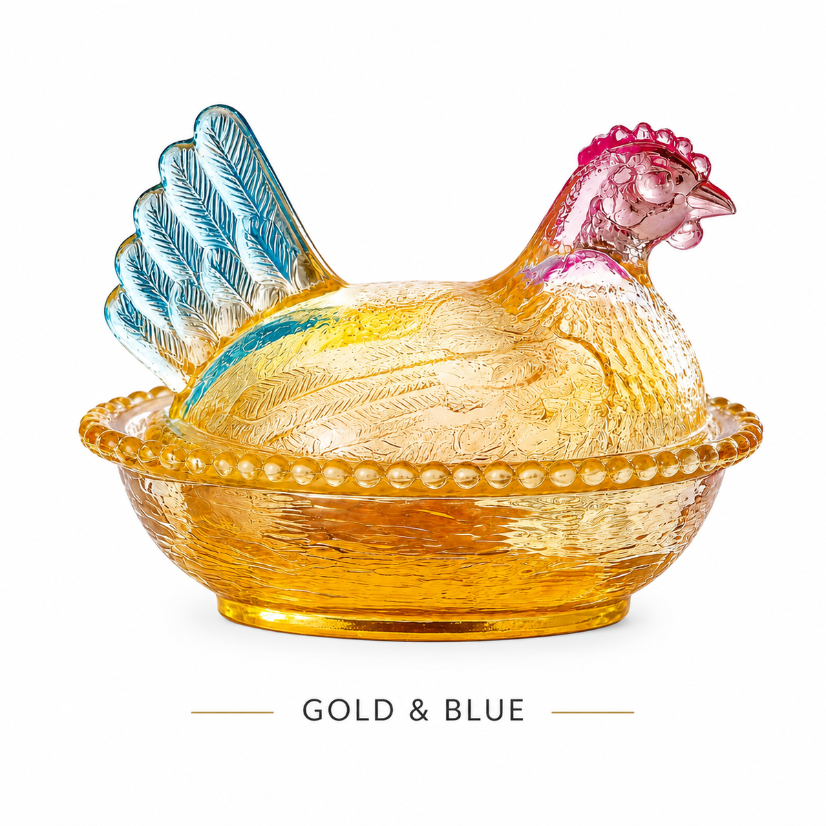 Alerra® Vintage Hen on Nest Glass Dish